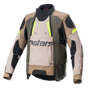 Alpinestars - Halo Drystar Jacket - Black/Sand/Yellow - Medium - Halo Drystar Jacket - 3204822-865-M