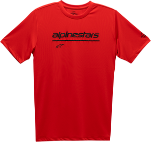 Alpinestars - Tech Line Up Performance T-Shirt - Red - Medium - Tech Line Up Performance T-Shirt - 12117380030M