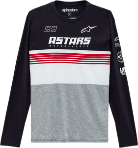 Alpinestars - Turbo Long-Sleeve T-Shirt - Black/Heather Gray - 2XL - Turbo Long-Sleeve T-Shirt - 12137111110282X