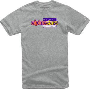 Alpinestars - World Wide Again T-Shirt - Heather Gray - Large - World Wide Again T-Shirt - 1232-722361026L