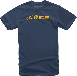 Alpinestars - Ride 3.0 T-Shirt - Navy/Gold - Medium - Ride 3.0 T-Shirt - 1232-722007059M
