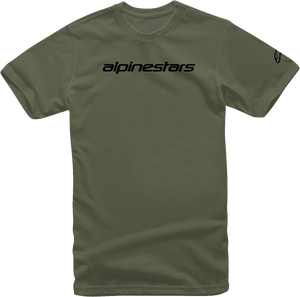 Alpinestars - Linear Wordmark T-Shirt - Military/Black - Medium - Linear Wordmark T-Shirt - 1212720206910M