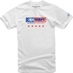 Alpinestars - USA Again T-Shirt - White - Large - USA Again T-Shirt - 12137261020L