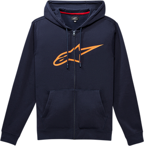 Alpinestars - Ageless 2 Zip Hoodie - Navy/Orange - Medium - Ageless 2 Zip Hoodie - 1038530527032M Alpinestars - Ageless 2 Zip Hoodie - Navy/Orange - Medium - Ageless 2 Zip Hoodie - 1038530527032M