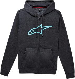 Alpinestars - Ageless 2 Zip Hoodie - Charcoal/Turquoise - Medium - Ageless 2 Zip Hoodie - 1038530521976M