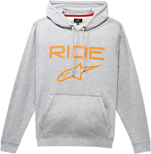 Alpinestars - Ride 2.0 Hoodie - Gray/Orange - Medium - Ride 2.0 Pullover Hoodie - 1119510001141M