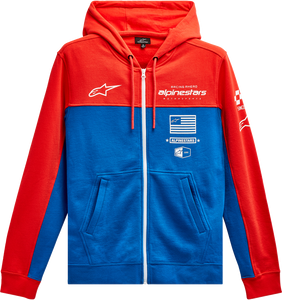 Alpinestars - H Block Hoodie - Warm Red/Bright Blue - XL - H Block Hoodie - 1213510703171XL
