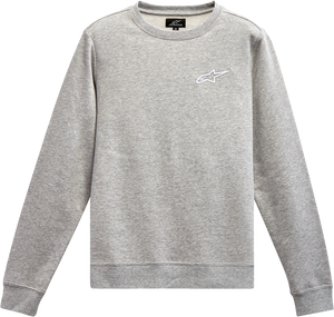 Alpinestars - Women's Ageless Crew Fleece - Heather Gray/White - Large - Women's Ageless Crew Fleece - 1232518201121L