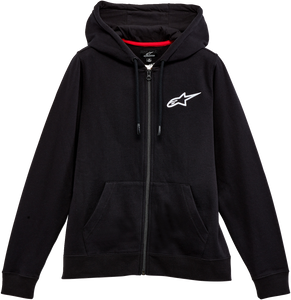 Alpinestars - Women's Ageless Zip Hoodie - Black/White - Small - Women's Ageless Zip Hoodie - 1232518001020S