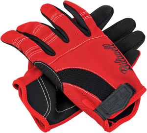 Biltwell - Moto Gloves - Red/Black/White - XL - Moto Gloves - 1501-0804-005