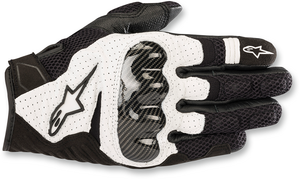 Alpinestars - SMX-1 Air V2 Gloves - Black/White - Large - SMX-1 Air V2 Gloves - 3570518-12-L