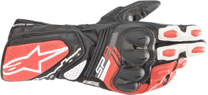 Alpinestars - SP-8 V3 Gloves - Black/White/Bright Red - Large - SP-8 V3 Gloves - 3558321-1304-L