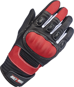 Biltwell - Bridgeport Gloves - Red/Black - Large - Bridgeport Gloves - 1509-0801-304