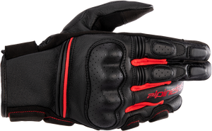Alpinestars - Phenom Gloves - Black/Bright Red - 3XL - Phenom Leather Gloves - 3501723-1303-3X