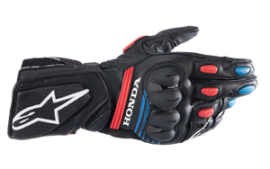 Alpinestars - Honda SP-8 v3 Gloves - Black/Red/Blue - Medium - Honda SP-8 v3 Gloves - 3558423-1317-M