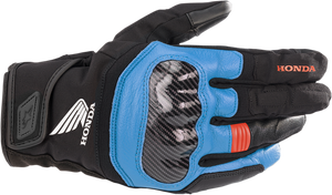 Alpinestars - SMX-Z Waterproof Honda Gloves - Black/Blue/Red - Medium - SMX-Z Waterproof Honda Gloves - 3527321-1737-M