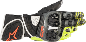 Alpinestars - GP Plus R v2 Gloves - Metallic Gray/Black/Fluo Yellow/Fluo Red - 3XL - GP Plus R v2 Gloves - 3556520-9135-3X