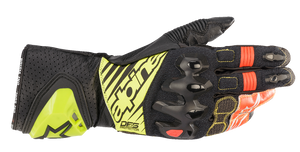 Alpinestars - GP Tech V2 S Gloves - Black/Fluo Yellow/White/Fluo Red - 3XL - GP Tech V2 S Gloves - 3556422-1503-3X