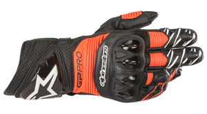 Alpinestars - GP Pro RS3 Gloves - Black/Fluo Red - Small - GP Pro RS3 Gloves - 3556922-1030-S