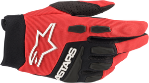 Alpinestars - Full Bore Gloves - Bright Red/Black - Small - Full Bore Gloves - 3563622-3031-S