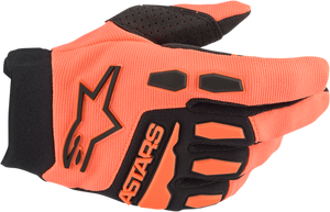 Alpinestars - Youth Full Bore Gloves - Orange/Black - Small - Youth Full Bore Gloves - 3543622-41-S
