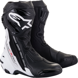 Alpinestars - Supertech V Boots - Black/White - US 9.5 / EU 44 - Supertech V Boots - 2220121-12-44