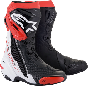 Alpinestars - Supertech R Boots - Black/White/Red - US 9.5 / EU 44 - Supertech R Boots - 2220021-123-44