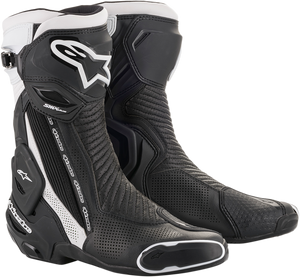 Alpinestars - SMX+ Vented Boots - Black/White - US 5 / EU 38 - SMX Plus Vented Boots - 2221119-12-38
