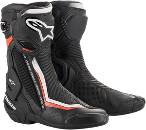 Alpinestars - SMX+ Vented Boots - Black/White/Red - US 12 / EU 47 - SMX Plus Vented Boots - 2221119-1231-47