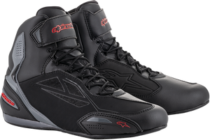 Alpinestars - Faster-3 Drystar Shoes - Black/Gray/Red - US 7 - Faster-3 Drystar Riding Shoes - 2540719131-7