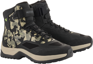Alpinestars - CR-6 Drystar Shoes - Black/Brown/Green - US 10.5 - CR-6 Drystar Riding Shoes - 2611020160910.5