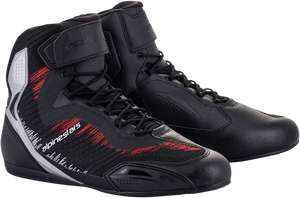 Alpinestars - Faster-3 Rideknit Shoes - Black/Silver/Red - US 14 - Faster-3 Rideknit Shoes - 2510319193014