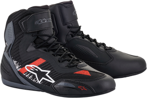 Alpinestars - Faster-3 Rideknit Shoes - Black/Gray/Red - US 12.5 - Faster-3 Rideknit Shoes - 25103191165125