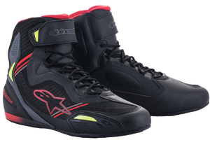 Alpinestars - Faster-3 Rideknit Shoes - Black/Red/Yellow - US 8 - Faster-3 Rideknit Shoes - 25103191368