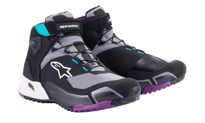 Alpinestars - Stella CR-X Drystar Shoes - Black/Gray/Teal/Purple - US 8.5 - Stella CR-X Drystar Shoes - 2611523137085