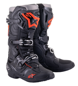 Alpinestars - Tech 10 Boots - Black/Red Fluorescent - US 7 - Tech 10 Boots - 2010020-1030-7