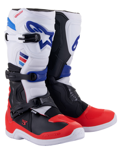 Alpinestars - Tech 3 Boots - White/Red/Black - US 9 - Tech 3 Boots - 2013018-2307-9