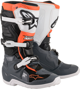Alpinestars - Tech 7S Boot - Black/Gray/White/Orange Fluorescent - US 8 - Tech 7S Youth Boots - 2015017-1124-8