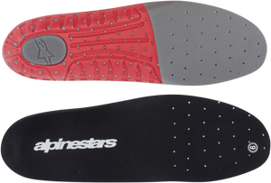 Alpinestars - Tech 7 Footbed - Gray/Red - Size 6 - Tech 7 Boot Footbed Inserts - 25FUT74-933-6