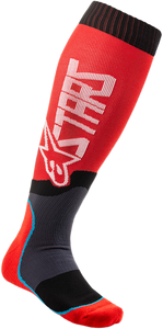 Alpinestars - MX Plus 2 Socks - Red/White - Small/Medium - MX Plus 2 Socks - 4701920-32-SM