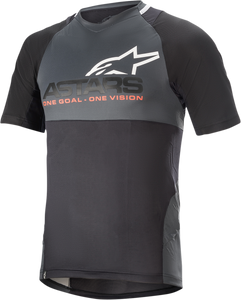 Alpinestars - Drop 8.0 Jersey - Short-Sleeve - Black/Coral - Medium - Drop 8.0 Jersey - 1766621-1793-MD