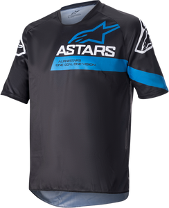Alpinestars - Racer V3 Jersey - Black/Bright Blue - 2XL - Racer V3 Jersey - 1762922-1078-2X