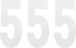 Factory Effex - FX Number 5 - White - 8" - Standard Numbers - 31079