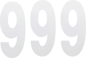 Factory Effex - FX Number 9 - White - 8" - Standard Numbers - 32540