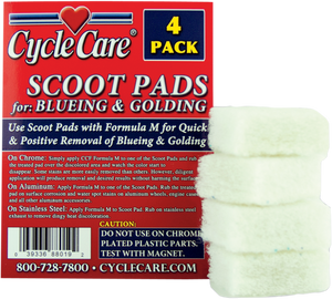 Cycle Care Formulas - Scoot Pads Applicator - 4 Pack - Scoot Pads for Blueing and Golding - 88019