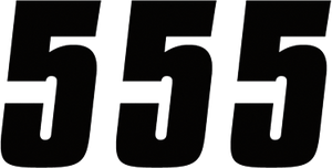 Factory Effex - FX Factory Number 5 - Black - 4" - Number Stickers - 08-90005
