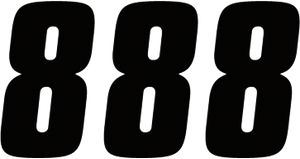 Factory Effex - FX Factory Number 8 - Black - 4" - Number Stickers - 08-90008