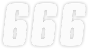 Factory Effex - FX Factory Number 6 - White - 4" - Number Stickers - 08-90016