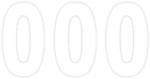 Factory Effex - Mini Pro Number 0 - White - 5" - Pro Numbers - 03-0200