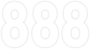 Factory Effex - Mini Pro Number 8 - White - 5" - Pro Numbers - 03-0208